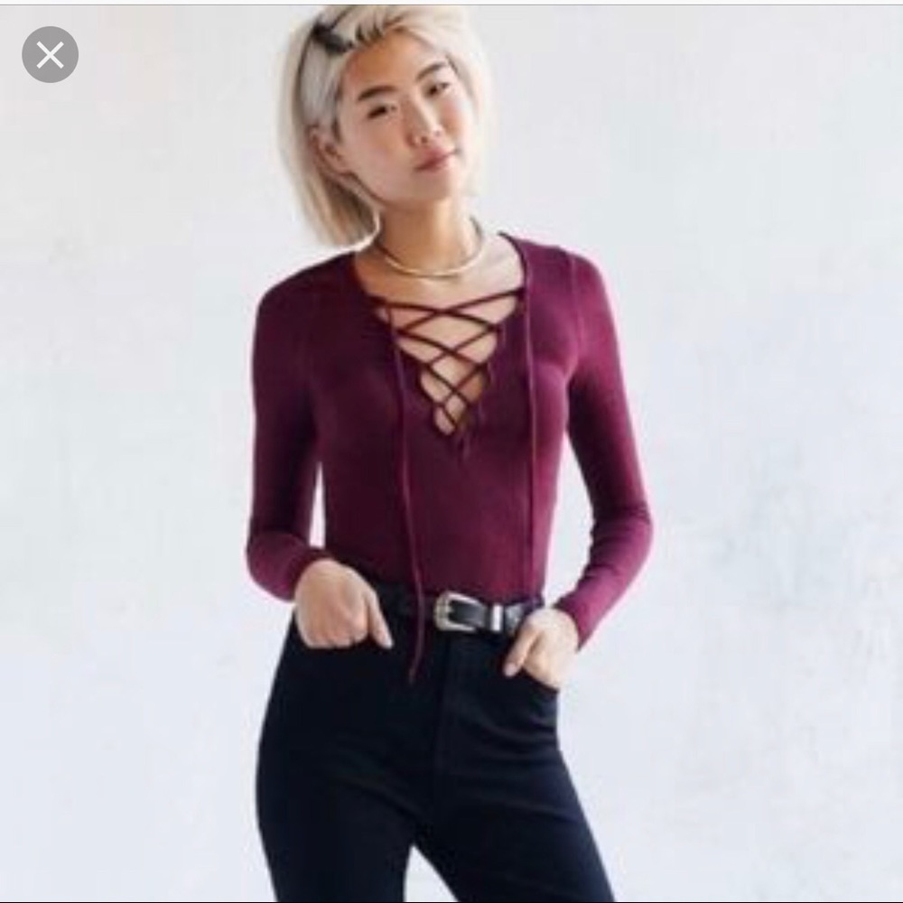 Project Social Lace up Top